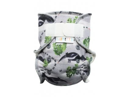 BIO Kalhotková plena s GOTS vel.S (2-6 kg) na suchý zip Breberky