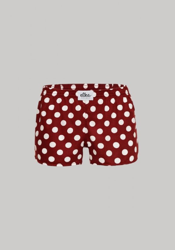Dětské trenýrky Claret with polka dots ELKA - Velikost: 134/140