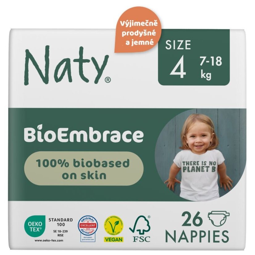 Plenky 4 Bioembrance Maxi 7-18 kg (26 ks) Eco by Naty