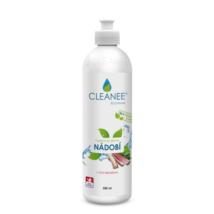 Ekologický gel na nádobí s vůní rebarbory 500 ml CLEANEE