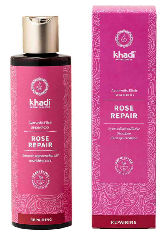 Elixír šampon Růže reparace 200 ml Khadi