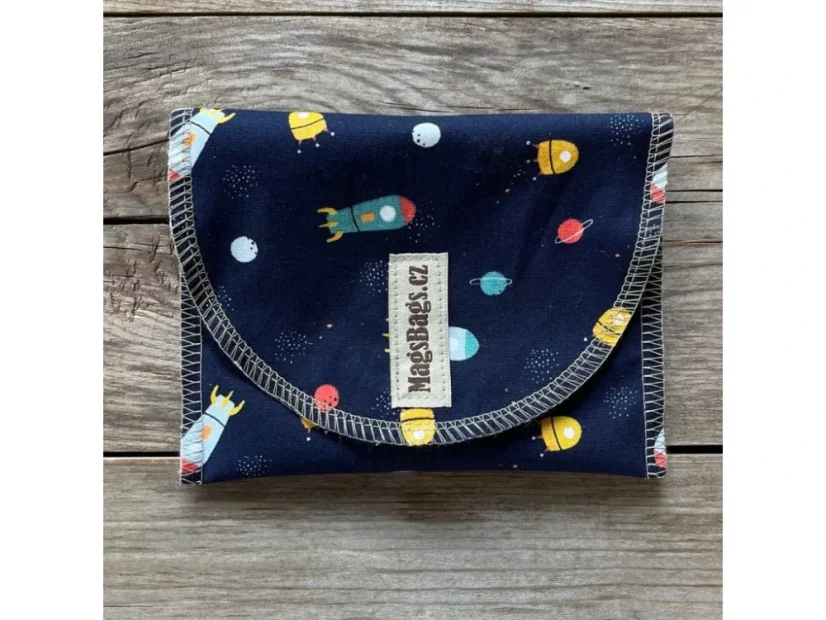 Malá svačinová kapsa MagsBags - Varianta: Rakety a planety
