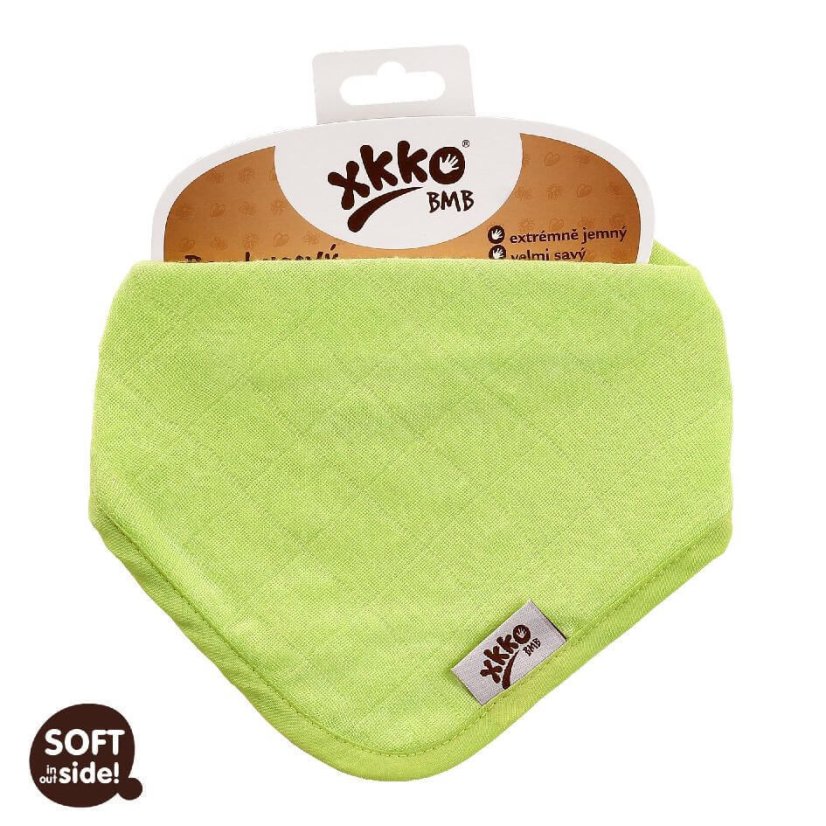 Bambusový slintáček/šátek jednobarevný XKKO - Barva: Turquoise