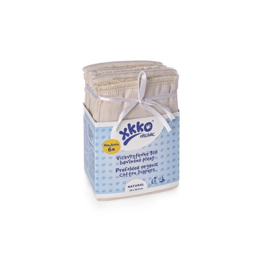 Vícevrstvé pleny Newborn Organic z biobavlny XKKO