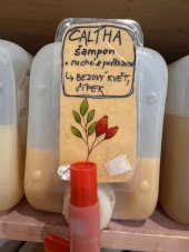 Šampon na suché a poškozené vlasy Bezový květ a Šípek 100 g BEZOBAL Caltha