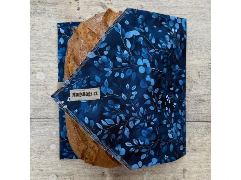Chlebousek MagsBags - Varianta: Modré akvarelové květy
