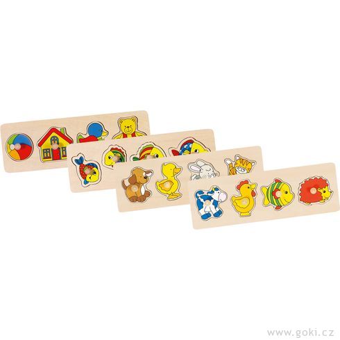 Puzzle s dřevěnými úchytkami Goki