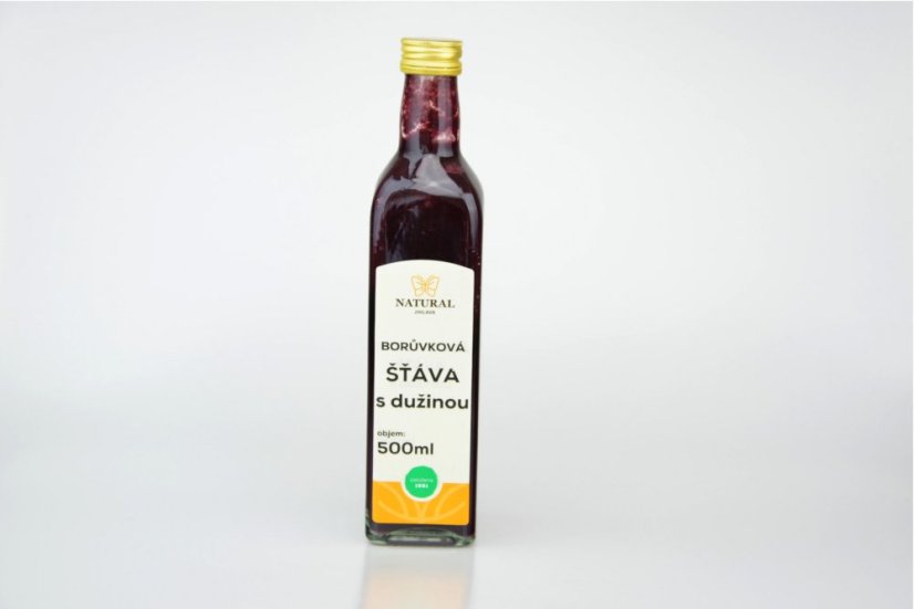 Borůvková šťáva s dužinou 500 ml NATURAL