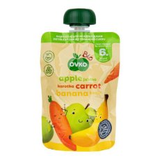 Příkrm jablko, mrkev, banán BIO 90g Ovko