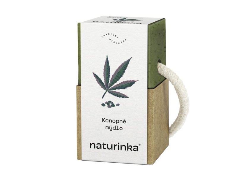 Mýdlo konopné Naturinka - Varianta: 220 g s provázkem