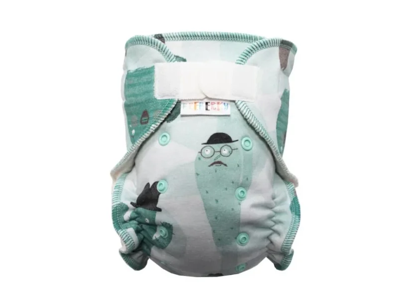 BIO Kalhotková plena s GOTS vel.S (2-6 kg) na suchý zip Breberky