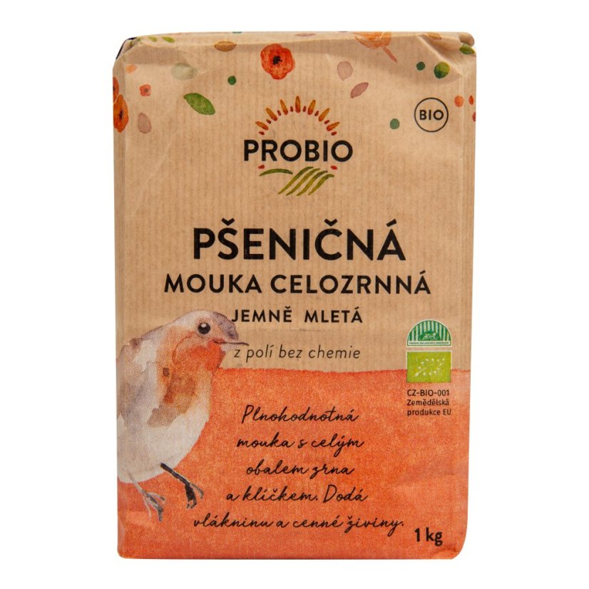 Pšeničná mouka celozrnná jemně mletá 1 kg