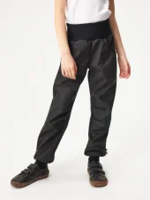 Dětské softshellové kalhoty bez zateplení Street Strong, Černá 104/110 Unuo