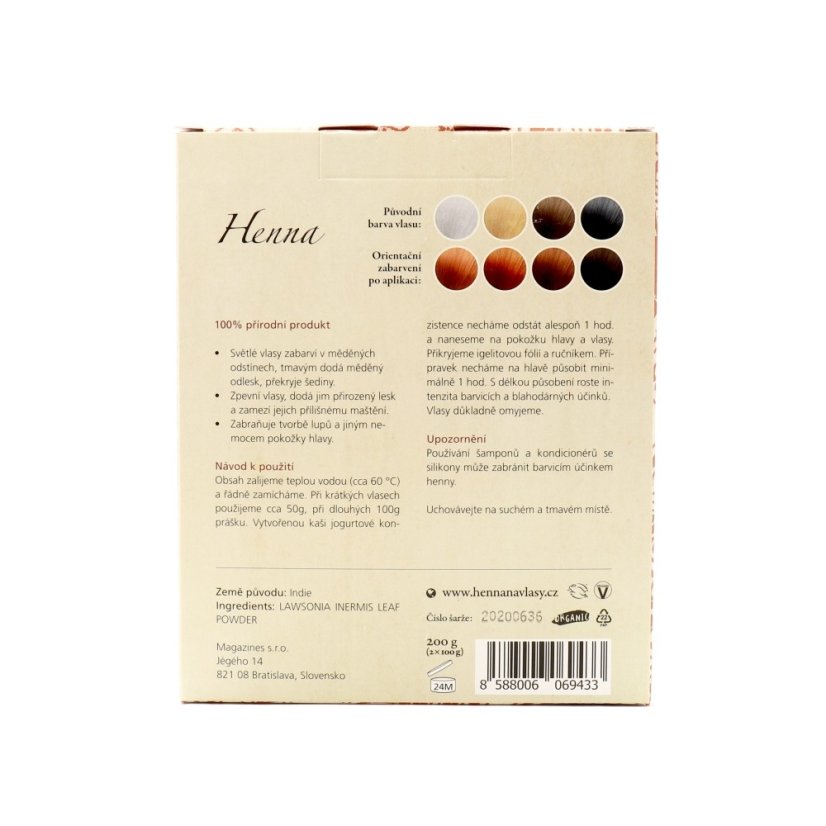 Henna/lawsonia inermis 100 g BEZOBAL