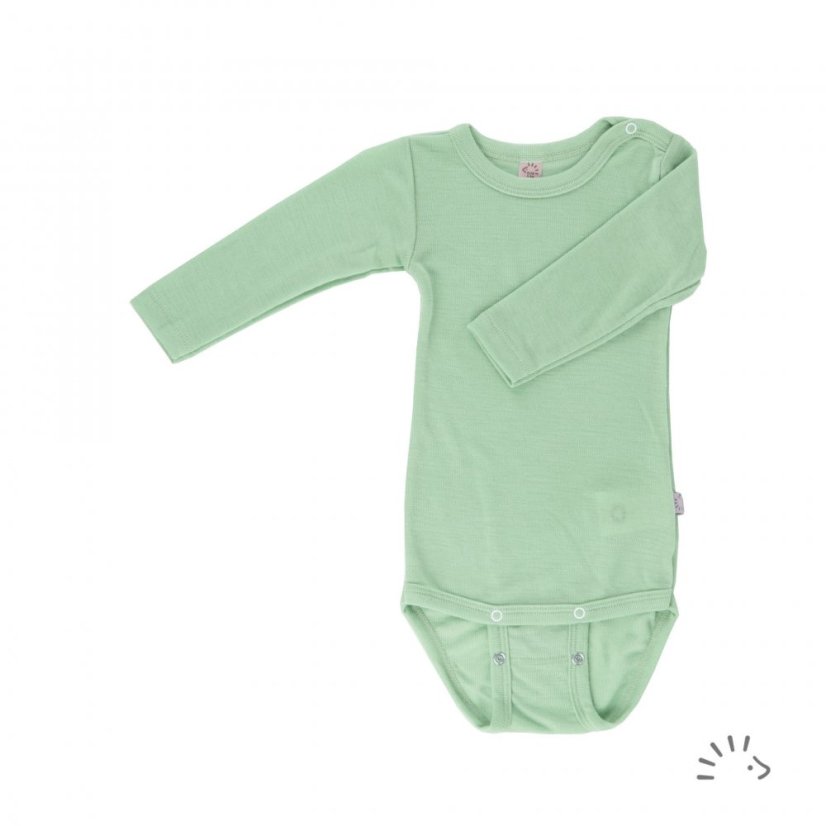 Body dlouhý rukáv vlna/hedvábí Iobio - Barva: Light Grey, Velikost: 86/92