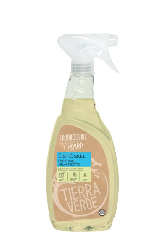 Čistič skel BIO pomeranč a citronela rozprašovač 750 ml Tierra Verde