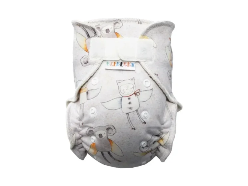 BIO Kalhotková plena s GOTS vel.S (2-6 kg) na suchý zip Breberky