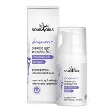 DERMACARE Hyaluron Skinfood Jelly super hydratační želé: vyhlazení, elasticita, vypnutí pleti 30 ml Soaphoria