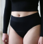 Menstruační kalhotky MODAL Černé s lemem SAYU - Velikost: 40