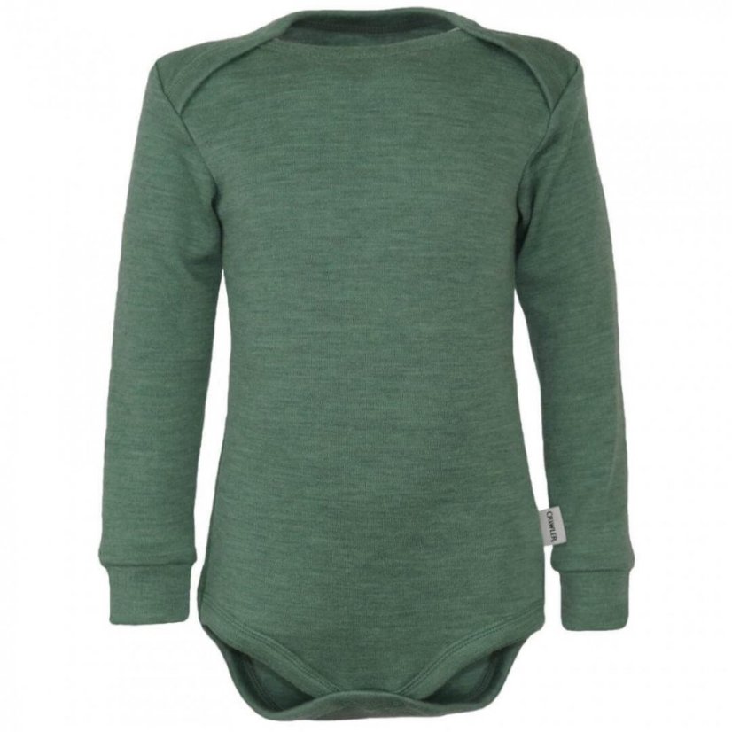 Merino body dlouhý rukáv jednobarevné Crawler