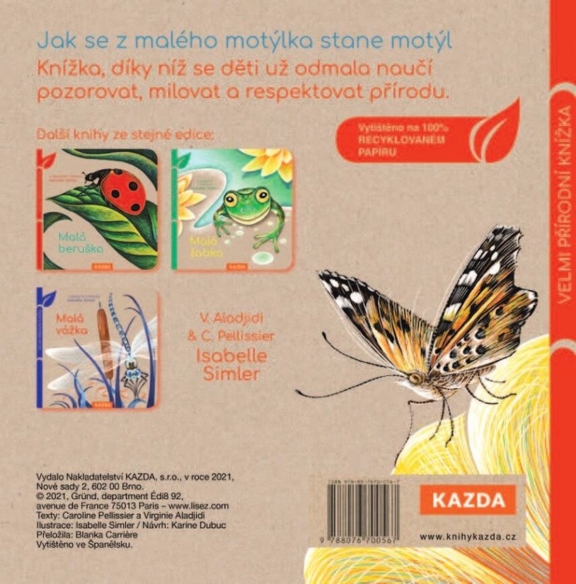 Leporelo Malý motýlek Isabelle Simler