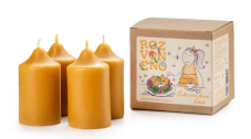 Adventní čas - sada včelích adventních svíček, 4 ks Rozvoněno