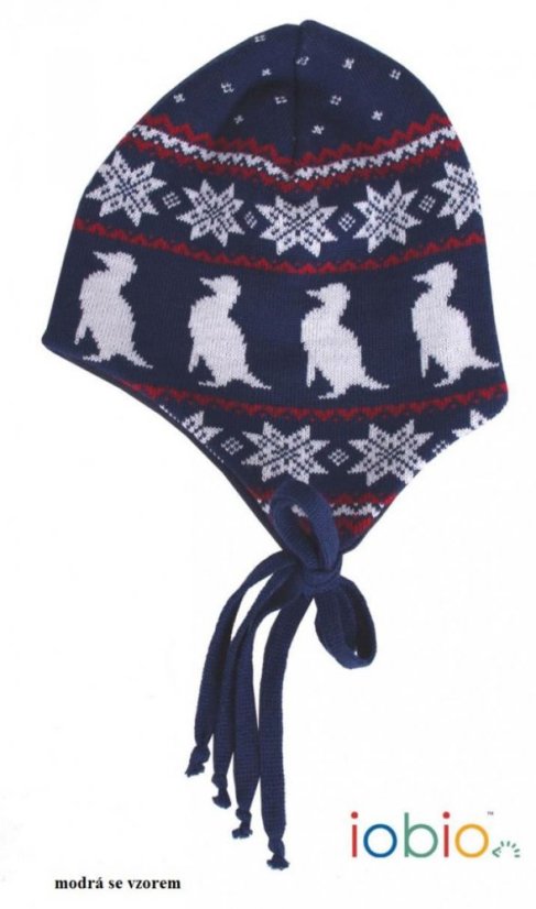 Zimní pletená čepice z MERINO vlny Iobio DOPRODEJ