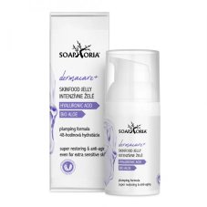 DERMACARE Hyaluron Skinfood Jelly super hydratační želé: vyhlazení, elasticita, vypnutí pleti 30 ml Soaphoria