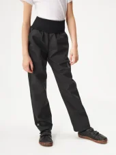 Dětské softshellové kalhoty s fleecem, Simple, Černá 116/122 Unuo