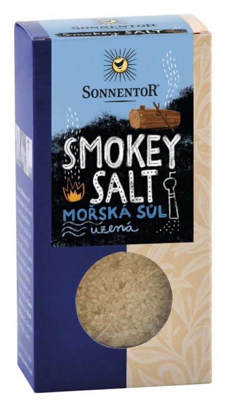 Smokey Salt konv, uzená mořská sůl 150 g SONNENTOR