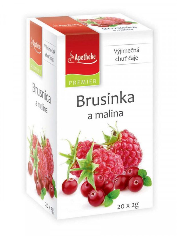 Brusinka a malina čaj 20 x 2g APOTHEKE