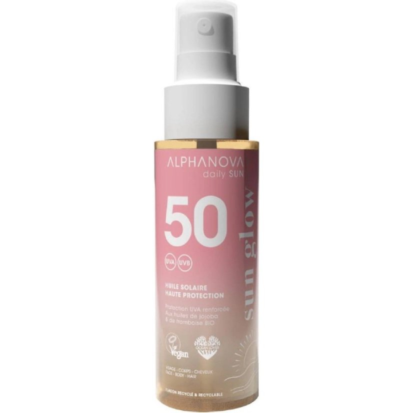 Opalovací olej UVA Boost SPF 50 cestovní, 50 ml Alphanova