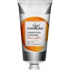 Ochranné tělové a pleťové mléko na opalování SPF 30, 75 ml Soaphoria