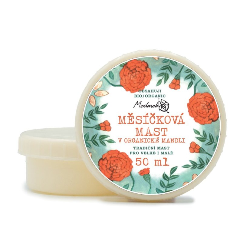 Měsíčková mast v organické mandli Medárek - Velikost: 30 ml