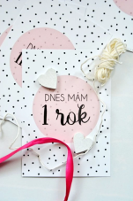 Milníkové kartičky pro miminko - POLKA DOT RŮŽOVÁ Zuza Design