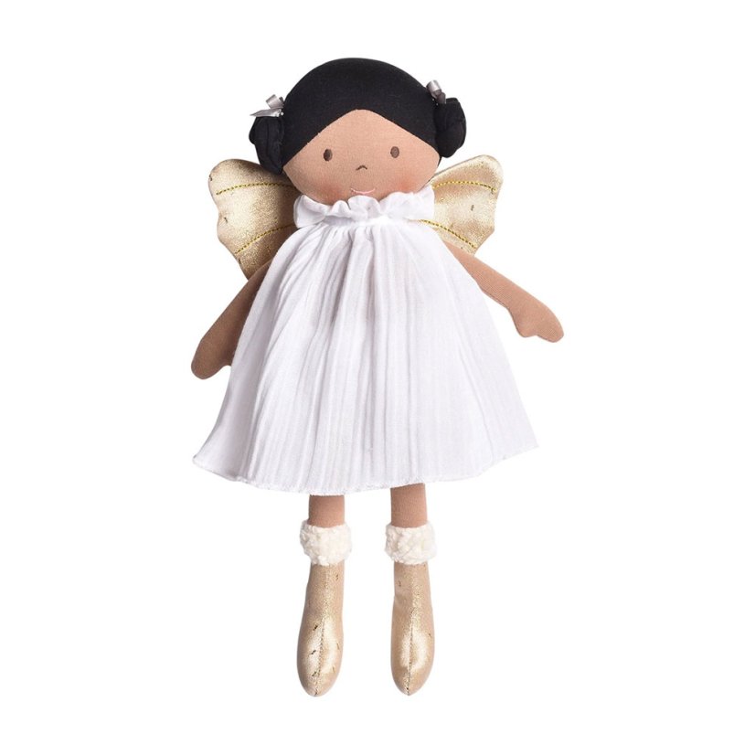 Látková panenka s náramkem Mandy růžové šaty Bonikka