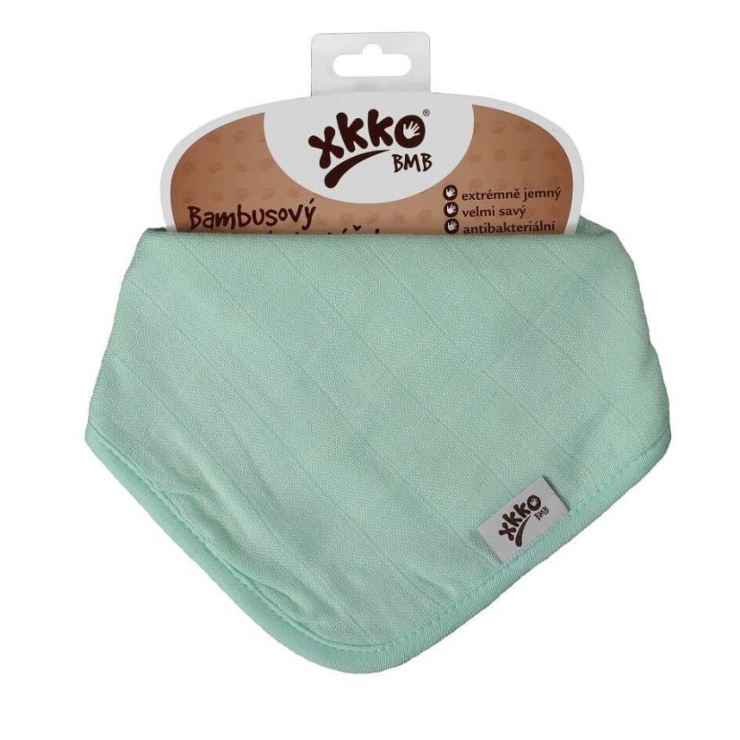Bambusový slintáček/šátek jednobarevný XKKO - Barva: Turquoise