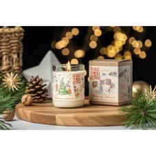 Voňavý advent - přírodní svíčka s adventním kalendářem 310 ml