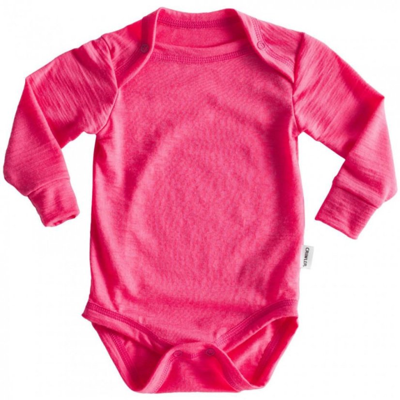 Merino body tenké dlouhý rukáv jednobarevné Crawler - Barva: Tyrkysová, Velikost: 56-62/68