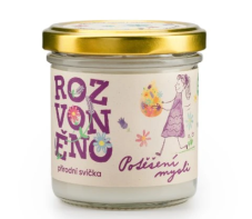 Přírodní svíčka Potěšení mysli 130 ml Rozvoněno