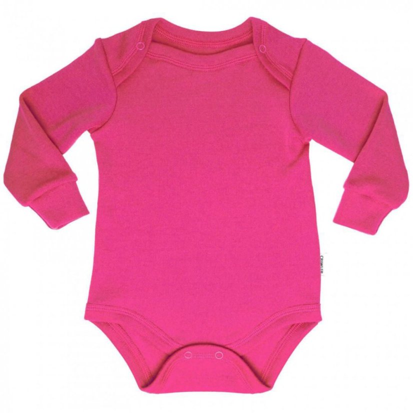 Merino body dlouhý rukáv jednobarevné Crawler