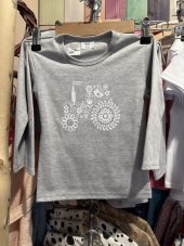 Dětské triko šedé s dlouhým rukávem Charita Strážnice