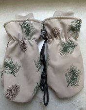 Rukavice softshell/merino dětské Borovice, 6-10 let Crawler