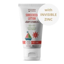 Opalovací tělové mléko Baby & Family SPF 50, tuba 150 ml Wooden Spoon