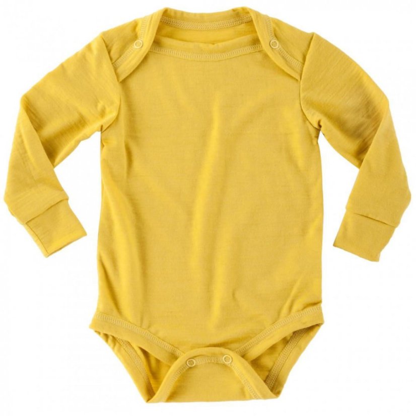 Merino body tenké dlouhý rukáv jednobarevné Crawler - Barva: Tyrkysová, Velikost: 56-62/68
